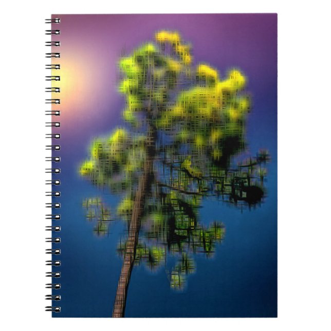 Cuaderno Efecto digital de árbol del estilo "impresión" (Frente)