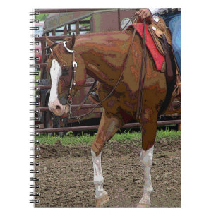 Cuaderno Efecto occidental del dibujo animado del caballo