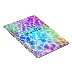 Cuaderno Efecto ondulado del arco iris del Hippie de Tiedye