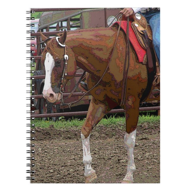 Cuaderno Efecto Personalizado del caballo occidental (Frente)