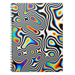 Cuaderno Efectos digitales. Fondo abstracto vibrante. Colo
