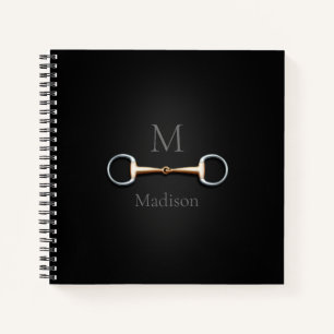 Cuaderno Eggbutt Snaffle Bit Monogramado 8x8 Ecuestre