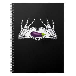 Cuaderno Eggplant Classic - Skeleton Hands Heart