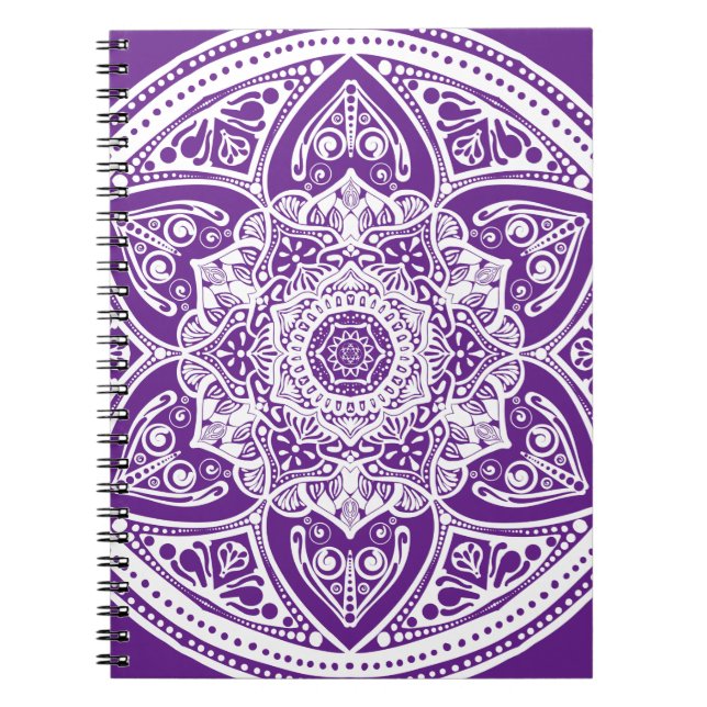 Cuaderno Eggplant Mandala (Frente)