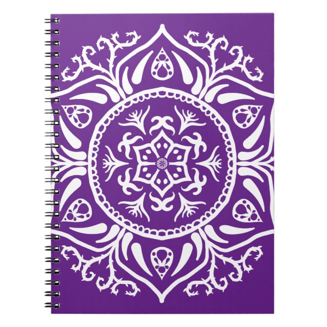 Cuaderno Eggplant Mandala (Frente)