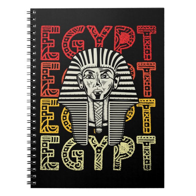 Cuaderno Egipto: El Dios egipcio Tutankhamun retro Egipto F (Frente)