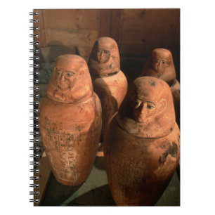 Cuaderno Egipto, jarras canópicas de la dinastía XXVI encon