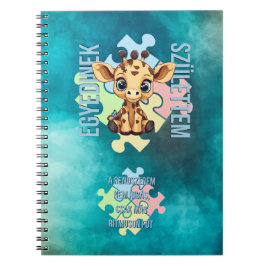 Cuaderno Egyedinek születtem – kedves zsiráfos design