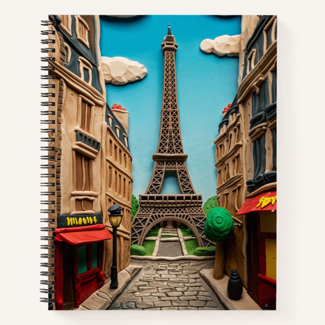 Cuaderno Eiffel Tower Clay Model (Anverso)