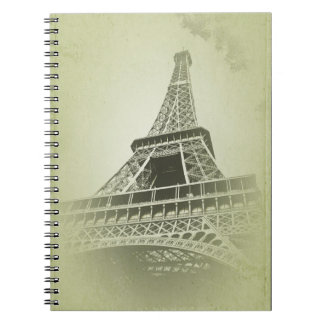 Cuaderno Eiffel Tower in sepia tone