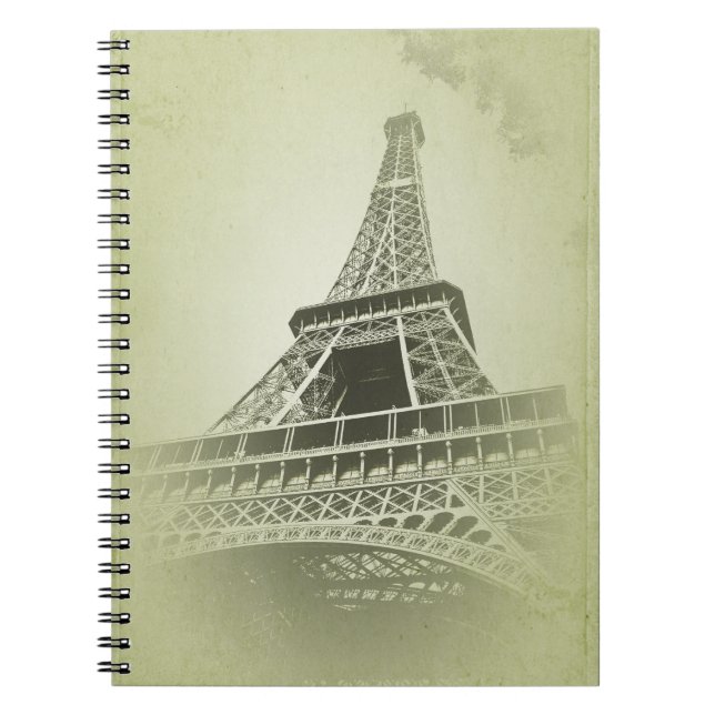 Cuaderno Eiffel Tower in sepia tone (Frente)