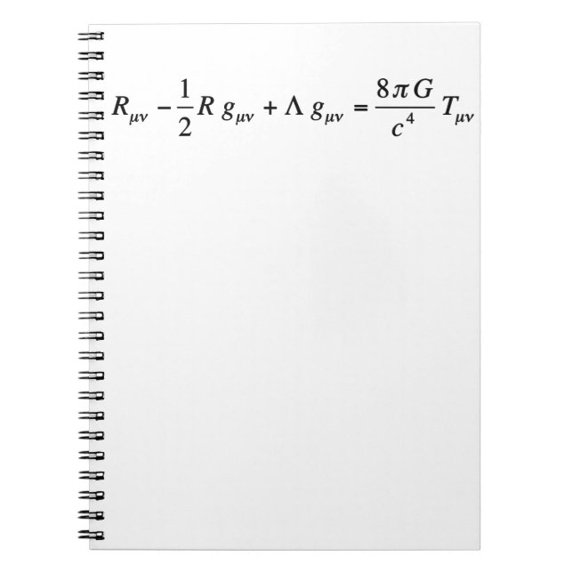 Cuaderno Einstein ecuación de campo de la relatividad gener (Frente)