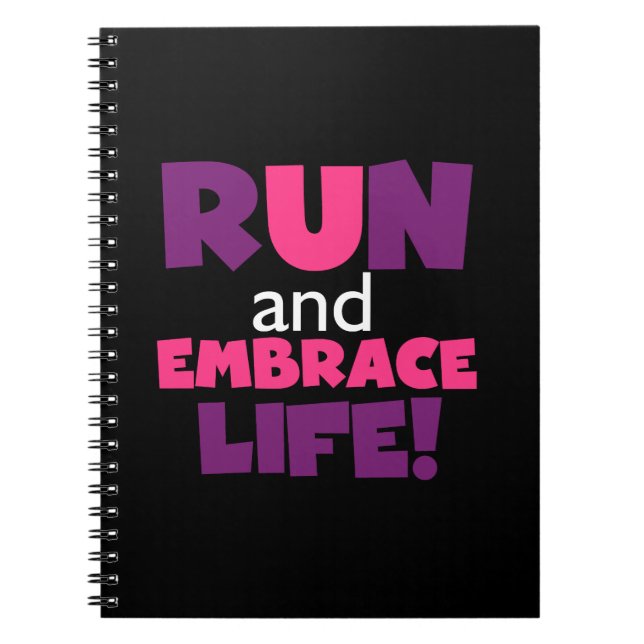 Cuaderno Ejecutar Embrace Life Purple Pink (Frente)