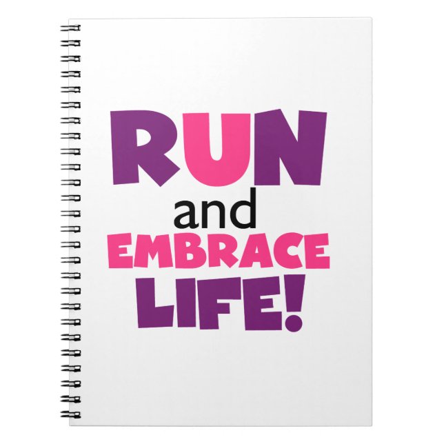 Cuaderno Ejecutar Embrace Life Purple Pink (Frente)