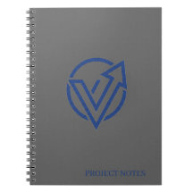 Cuaderno ejecutivo moderno de color gris carbón co