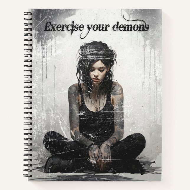 Cuaderno Ejerce tu chica de tatuajes de demonios (Anverso)