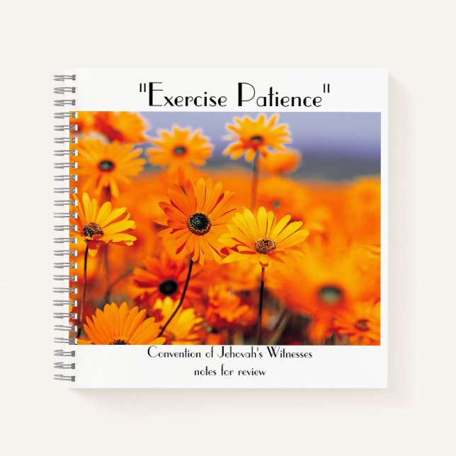Cuaderno "Ejercer la paciencia" portátil de Daisy (Anverso)