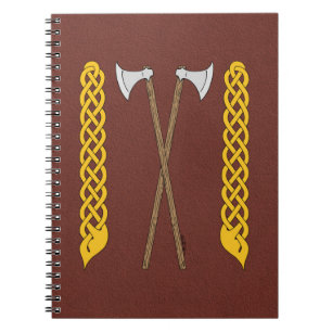 Cuaderno Ejes daneses/vikingos cruzados con el trabajo a pa