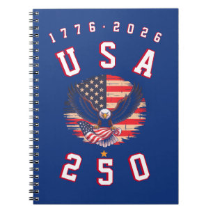 Cuaderno El 250 Aniversario de América USA 250 1776 2026