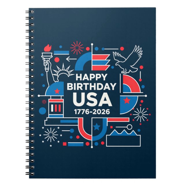 Cuaderno El 250 aniversario de los Estados Unidos (Frente)