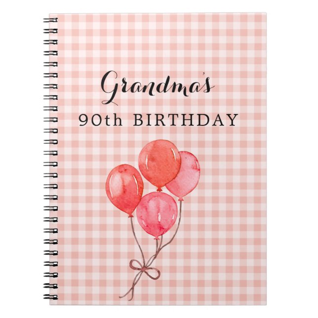 Cuaderno El 90 cumpleaños de la abuela (Frente)