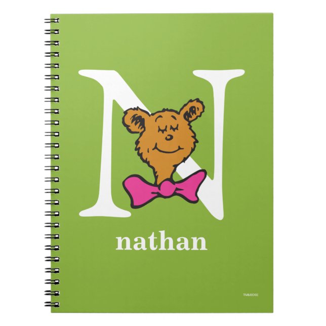 Cuaderno El ABC de Dr. Seuss: Letra N - Blanco | Agrega tu  (Frente)