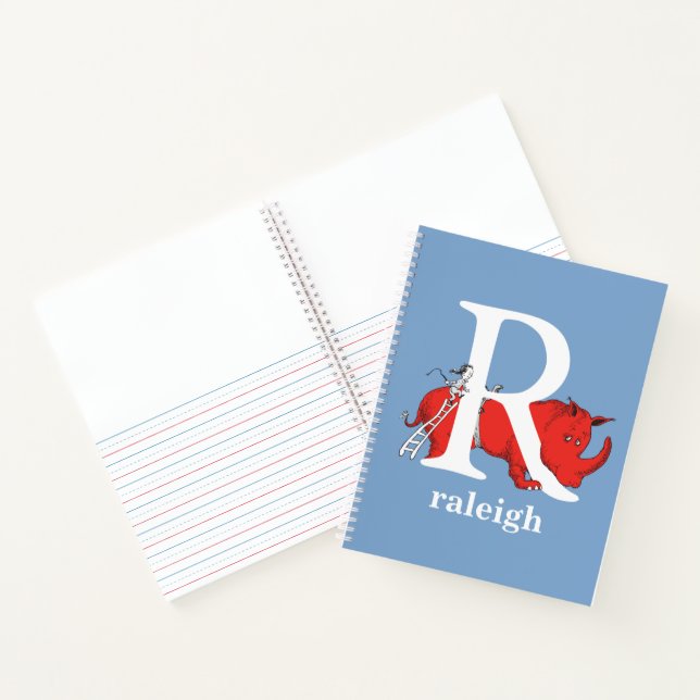 Cuaderno El ABC de Dr. Seuss: Letra R - Blanco | Agrega tu  (Interior)
