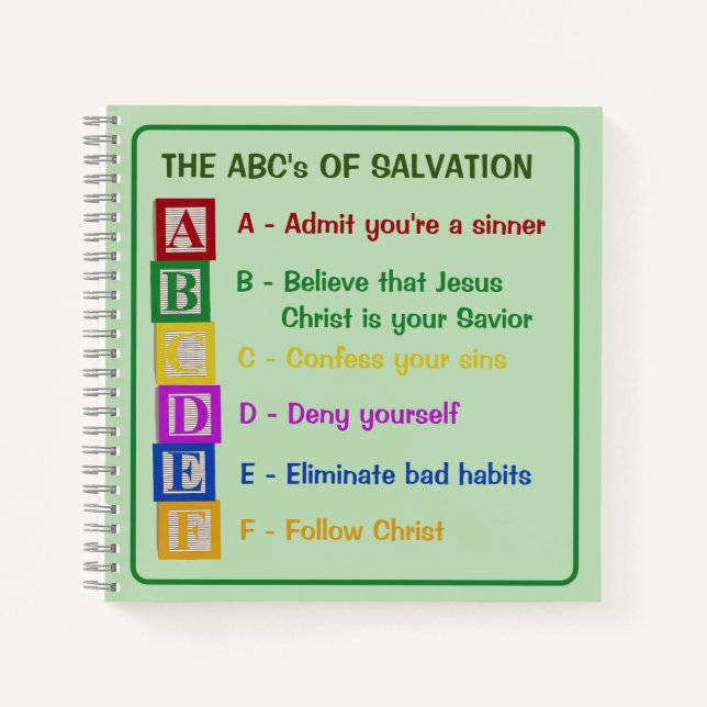 Cuaderno El ABC de la Salvación (Anverso)