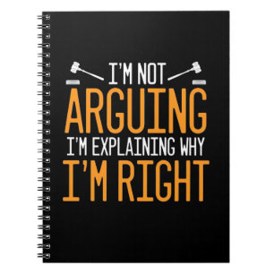 Cuaderno El abogado está explicando por qué tengo razón