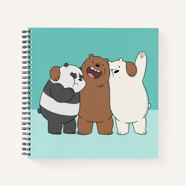 Cuaderno El abrazo del grupo Bare Bears (Anverso)