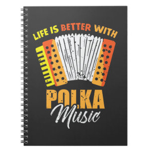 Cuaderno El acordeón de música polaca bailando