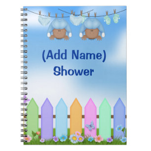 Cuaderno El afroamericano hermana el libro de Baby Shower