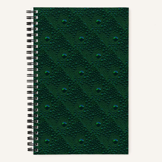 Cuaderno El agua cae sobre el Metalizado verde (Anverso)