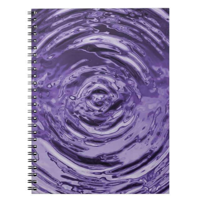 Cuaderno El agua ripple púrpura (Frente)