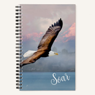 Cuaderno El águila calva se eleva sobre las montañas Inspir