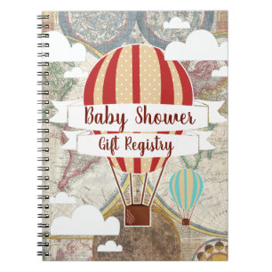 Cuaderno El aire caliente hincha la aventura Baby Shower