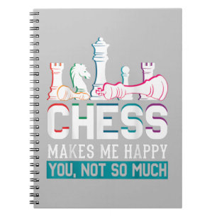 Cuaderno El ajedrez me hace feliz humor regalo gracioso