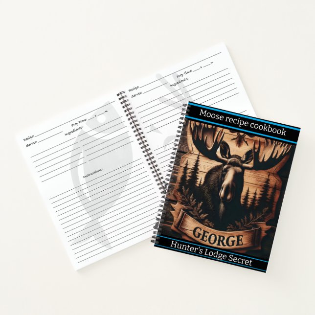 Cuaderno El alce de madera muestra el encanto de la natural (Interior)