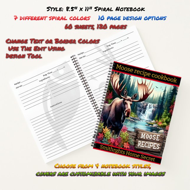 Cuaderno El alce majestuoso por una cascada serena en otoño (Subido por el creador)