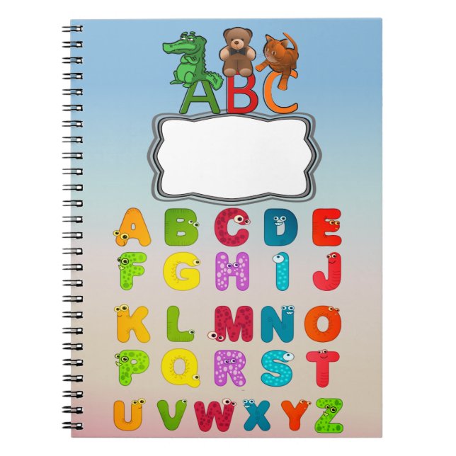 Cuaderno El alfabeto de ABC pone letras a espiral de (Frente)
