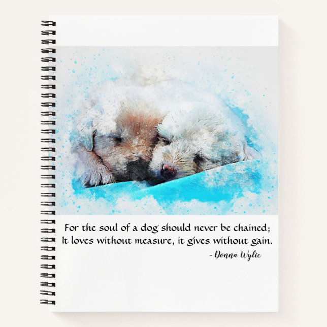 Cuaderno El alma de un perro - Cachorros (Anverso)