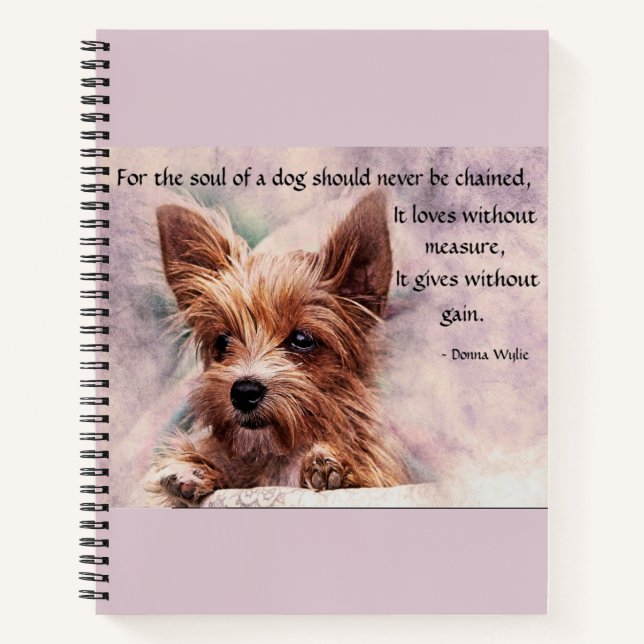 Cuaderno El alma de un perro - Yorkie (Anverso)