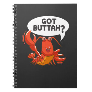 Cuaderno El amante de la comida en el mar de langosta tiene