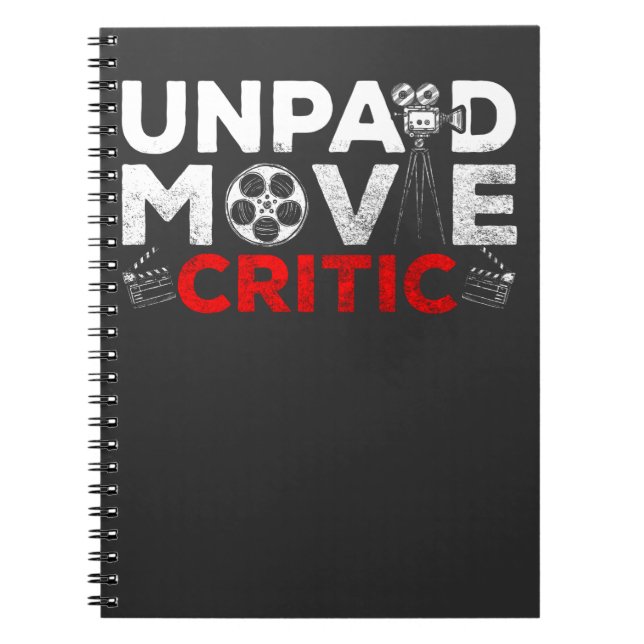 Cuaderno El amante del cine crítico de cine sin remuneració (Frente)