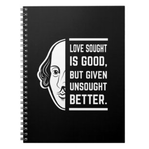 Cuaderno El Amor Buscado Es Buena Cita De Shakespeare