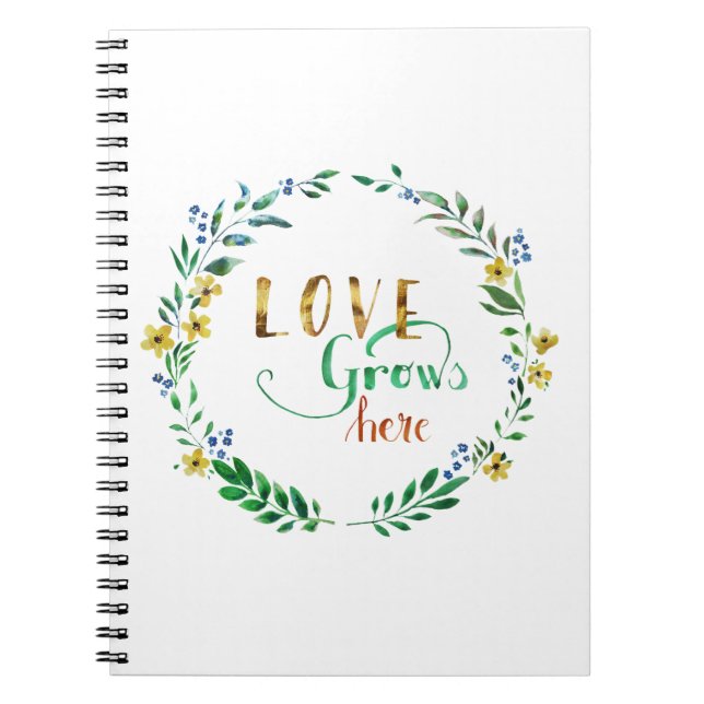 Cuaderno El-amor-crece-aquí (Frente)
