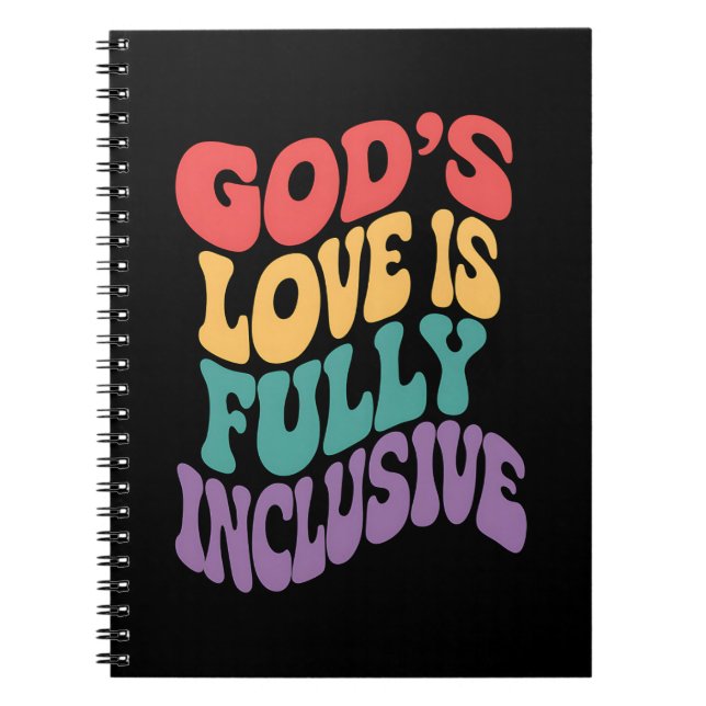Cuaderno El amor de Dios es totalmente inclusivo Cristiano  (Frente)