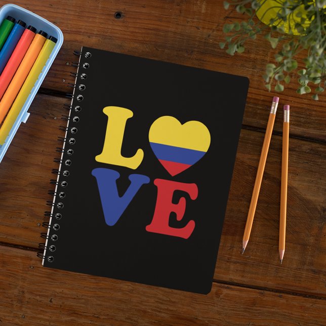 Cuaderno El amor de la bandera de Colombia fría (colombia flag love notebook)