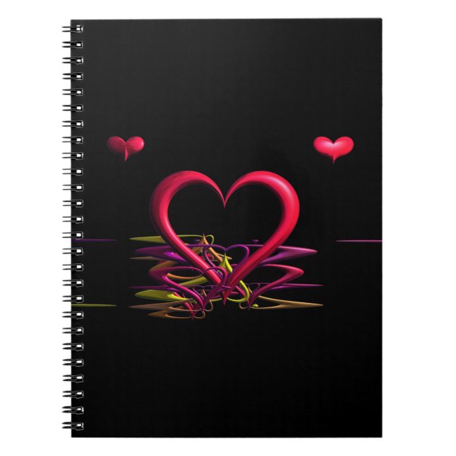 Cuaderno El amor en el bloc de notas en espiral de la oscur (Frente)