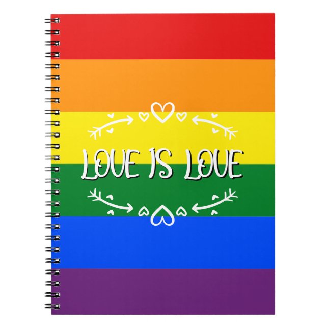 Cuaderno El amor es amor Arcoíris Orgullo LGBTQ (Frente)